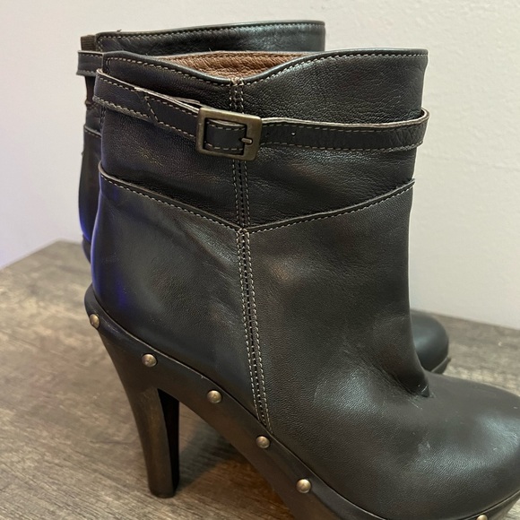 Fabulous Jigsaw Brown leather Heeled Boots with Studded Detail size 37 - Picture 5 of 10